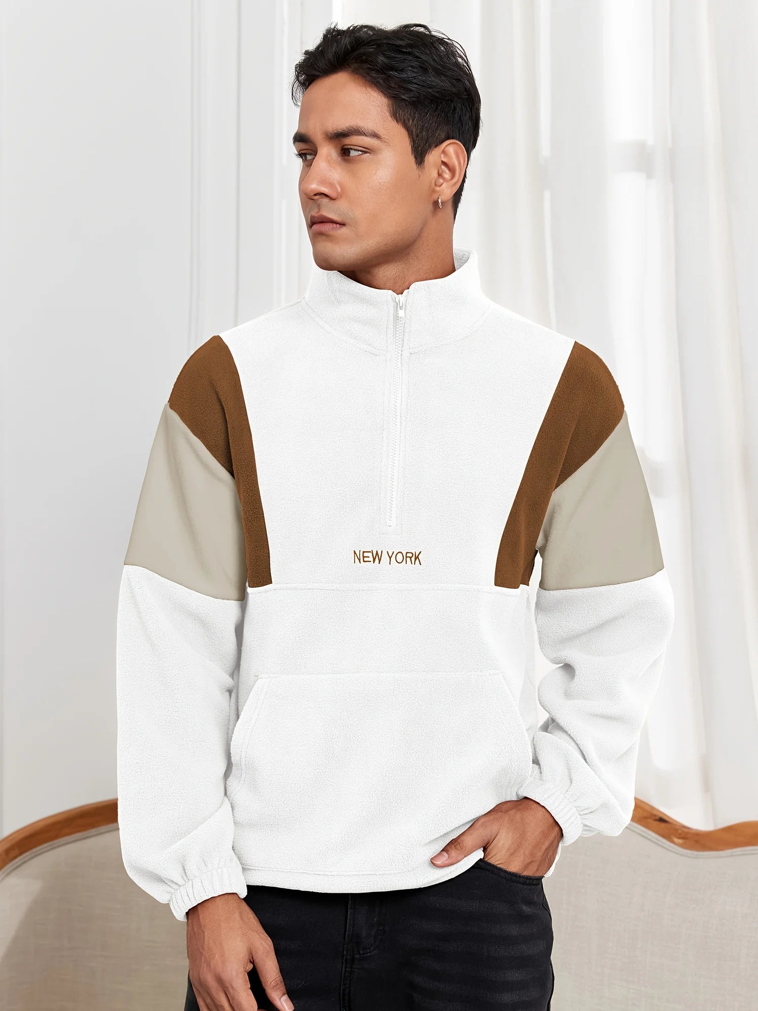 Fleece Half Zip Hoodie